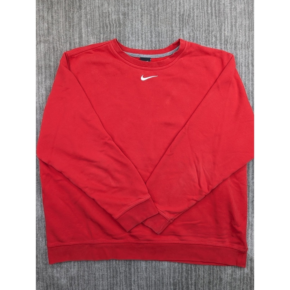 Vintage Nike Sweatshirt Crewneck Team Center Swoosh Red Men's 2XL Mexico